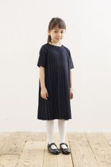 【SALE!!30%OFF!!】 ARCH&LINE(アーチ＆ライン) 半袖プリーツ加工ワンピース（秋冬ネイビー） 125cm