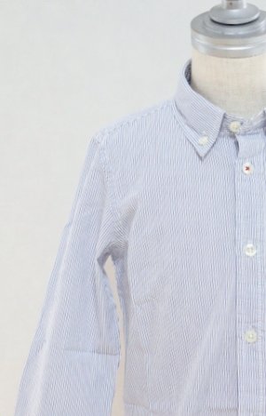 画像1: 2歳4歳 【SALE!!30％オフ!!】 American Outfitters(アメリカンアウトフィッターズ) ボタンダウンシャツ(ブルーストライプ)