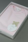 画像2: [OUTLET]アウトレット Emotion&Kids(エモーション＆キッズ) 女の子の赤ちゃん用ロンパース ピンクセルフストライプ 3〜6か月 (2)