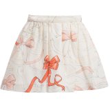 【SALE!!30％オフ!!】Hucklebones(ハックルボーンズ) Printed Silk Gathered Skirt プリントシルクギャザースカート（リボンプリント） 4歳104cm