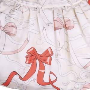 画像5: 【SALE!!30％オフ!!】Hucklebones(ハックルボーンズ) Printed Silk Gathered Skirt プリントシルクギャザースカート（リボンプリント） 4歳104cm