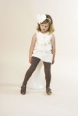 画像5: 【SALE!!】Hucklebones(ハックルボーンズ)<br>Lace Origami Bow Dress　ホワイトレースドレス<br>3歳98cm (5)