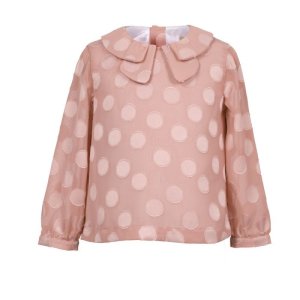 画像2: 【SALE!!30％オフ!!】Hucklebones(ハックルボーンズ) Long Sleeve Blouseロングスリーブブラス(ローズドット) 6歳116cm