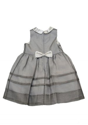 画像6: 【SALE!!30％オフ!!】Hucklebones(ハックルボーンズ) Pleated Bodice Dressシアーグレイストライプドレス 8歳10歳