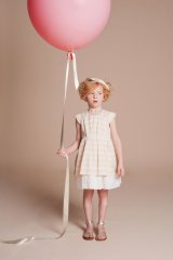 【SALE!!30％オフ!!】Hucklebones(ハックルボーンズ) Candy StripeTiered Bodice Dressキャンディーピンクドレス 6歳116cm