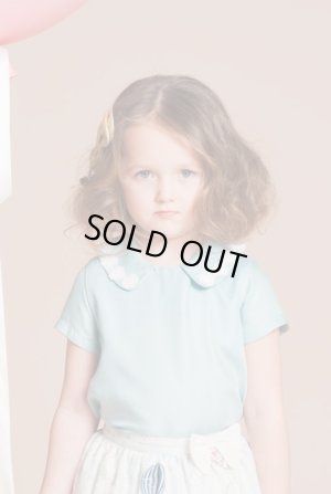 画像1: 【SALE!!30％オフ!!】Hucklebones(ハックルボーンズ) Daisy Chain Blouseデイジーレースブラウス(アクア) 10歳140cm