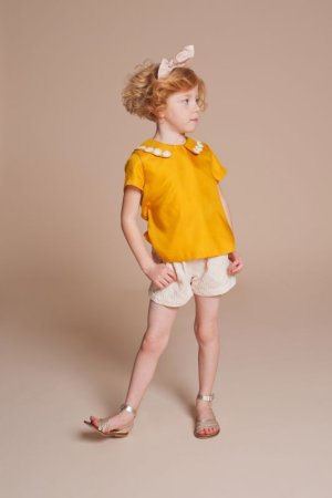 画像1: 【SALE!!30％オフ!!】Hucklebones(ハックルボーンズ) Flower Jacquard Tailored Shorts(ジャガード織ショートパンツ) 6歳116cm