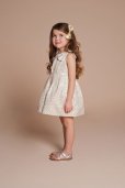 画像1: 【OUTLET!!アウトレット】Hucklebones(ハックルボーンズ)<br>発表会に最適!!Ivory Dots Dressドット箔ドレス<br>4歳104cm (1)