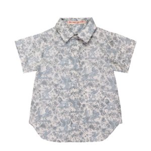 画像2: 2歳6歳 【SALE!!50％OFF!!】 Je suis en CP!(ジュスィザンセーペー) Classic Shirtボーイズ半袖歳クラシックシャツ(リバティプリント ボーダシアBoadicea)