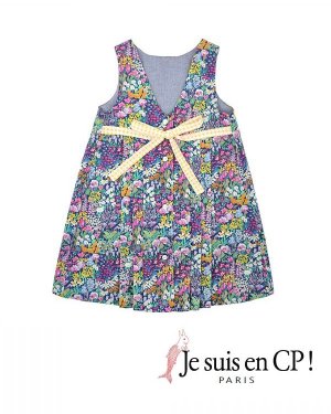 画像1: Je suis en CP!(ジュスィザンセーペー) Lucile Dressルシルドレス(リバティプリント スモール・ペインターズ・メドーSmall Painter's Medow) 16歳160cm