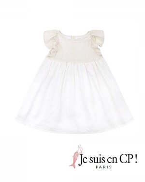 画像1: 【SALE!!30％OFF!!】 Je suis en CP!(ジュスィザンセーペー) New Ladybird Dressレディバードドレス(コットン×リネン) 8歳122-128cm