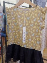 【SALE!!30％OFF!!】 Je suis en CP!(ジュスィザンセーペー) Square Dressスクエアドレス(birds) 18ヶ月2歳