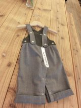 12か月68-74cm 【SALE!!30％OFF!!】 Je suis en CP!(ジュスィザンセーペー) Grand father dungareeボーイズオーバーオール(ブラウン)