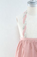 【SALE!!30％OFF!!】 Je suis en CP!(ジュスィザンセーペー) TwistDressサスペンダー付きスカート(ピンクコーデュローイ) 18か月2歳