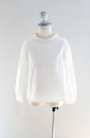 画像2: 【SALE!!30％OFF!!】 Je suis en CP!(ジュスィザンセーペー) JaneShirtパフスリーブ長袖シャツ(ホワイト) 3歳4歳