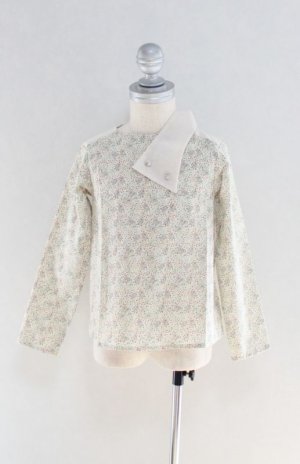 画像2: 【SALE!!30％OFF!!】 Je suis en CP!(ジュスィザンセーペー) TwistBlouseデザイン長袖ブラウス(プリント) 2歳3歳