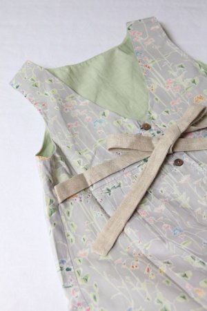 画像3: 【SALE!!30%OFF!!】 Je suis en CP!(ジュスィザンセーペー) Lucile Dressルシルドレス(リバティプリント スプリング・シルエット Spring Silhouette) 8歳122-128cm