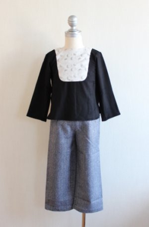 画像4: 6歳109-114cm 【SALE!!30％OFF!!】 Je suis en CP!(ジュスィザンセーペー) Sailor pantsボーイズロングセーラーパンツ(ヘリンボーン)