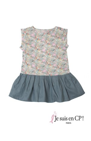 画像3: 【SALE!!30％OFF!!】 Je suis en CP!(ジュスィザンセーペー) Square Dressスクエアドレス(リバティプリント Land of Dreams ランド・オブ・ドリームズ) 2歳4歳6歳8歳