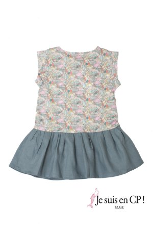 画像4: 【SALE!!30％OFF!!】 Je suis en CP!(ジュスィザンセーペー) Square Dressスクエアドレス(リバティプリント Land of Dreams ランド・オブ・ドリームズ) 2歳4歳6歳8歳