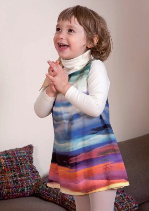 画像2: 【SALE!!30％OFF!!】 Je suis en CP!(ジュスィザンセーペー) Like Mummy Dressライクマミードレス(グラデーション) 2歳4歳