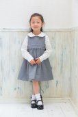 画像1: 【JiJiオリジナル】<br>フォーマルタックジャンパースカート(グレー)<br>2歳〜8歳 (1)