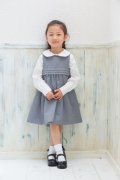 【JiJiオリジナル】 フォーマルタックジャンパースカート(グレー) 2歳〜8歳