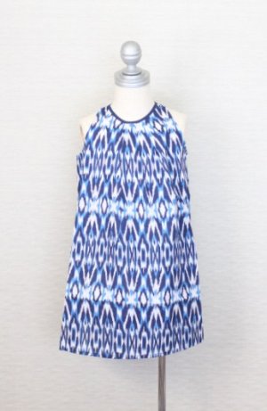 画像2: 【SALE!!50%OFF!!】 LIHO London(リホロンドン)  HEIDIノースリーブワンピース(イカットブルー) 4歳100cm