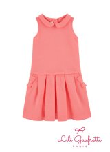 【SALE!!30％OFF!!】 LiLi gaufrette(リリゴーフレット) LAMIA Dress鹿の子ワンピース(パパイア) 2歳4歳