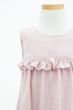 画像3: Isi(イシィ) 秋冬スモッキングジャンパースカート(ペールピンク) 3歳4歳