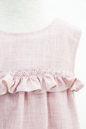 画像4: Isi(イシィ) 秋冬スモッキングジャンパースカート(ペールピンク) 3歳4歳