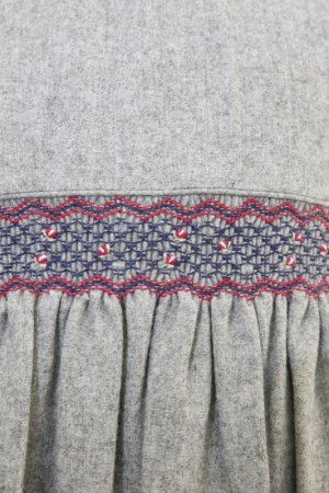 画像4: Malvi&Co.(マルヴィ) フランネル半袖スモッキングワンピース(グレー) 4歳6歳