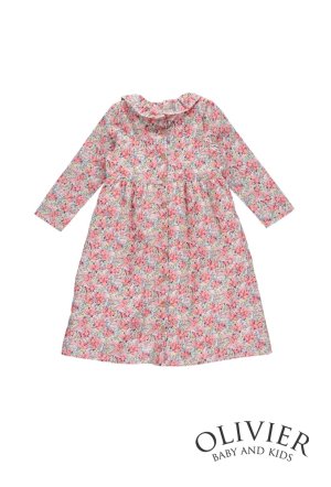 画像3: Olivier(オリビエ) MARTH マーサ 長袖ワンピース (リバティプリント Swirling Petals スワイリング・ペタルス) 3歳〜6歳