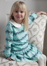 Rachel Riley(レイチェル・ライリー）Bow Stripe Peter Pan Collar Dressリボンストライプワンピース 3歳4歳6歳