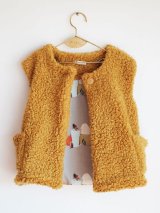 【SALE!!30％オフ!!】 WOLF&RITA(ウルフ＆リタ) CELIA-ベスト-(YELLOW FUR)2歳92cm