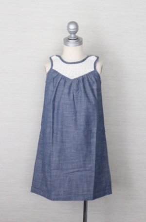 画像2: 【SALE!!30％OFF!!】 anthem of the ants(アンセムオブジアンツ） デニムサンドレスCapri lace sundress6歳120cm