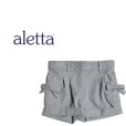 画像1: ALETTA(アレッタ)<br>リボン付グレーショートパンツ<br>2歳92cm (1)