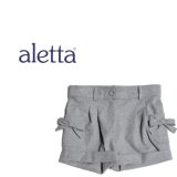 ALETTA(アレッタ) リボン付グレーショートパンツ 2歳92cm