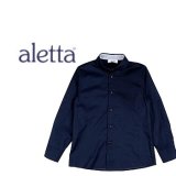 6歳116cm ALETTA(アレッタ) ボーイズシャツ(ダークブルー)