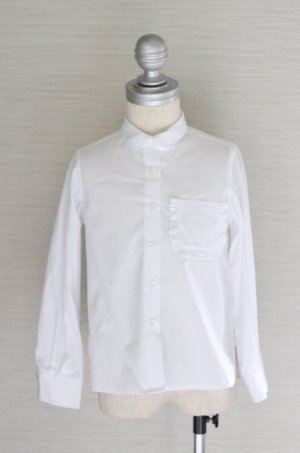 画像2: 【SALE!!】SIMONETTA(シモネッタ) 長袖ブラウス(ホワイト)  5歳115cm