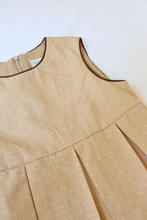 画像5: 【JiJiオリジナル】 プリンセスラインワンピース/ジャンパスカート(ベージュドット) 2歳〜8歳