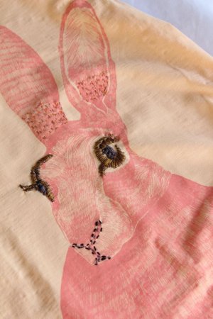 画像4: Soft Gallery(ソフトギャラリー)AYDRY DRESS手刺繍うさぎチュニック(ピンク)3歳4歳5歳
