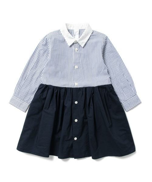 画像2: 【SALE!!30%OFF!!】 ARCH&LINE(アーチ＆ライン) 切替シャツワンピース 115cm (2)