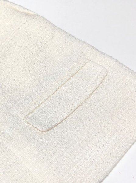 画像2: 【SALE!!30%OFF!!】 ARCH&LINE(アーチ&ライン) シンプルツイードジャケット(ホワイト) 115cm (2)