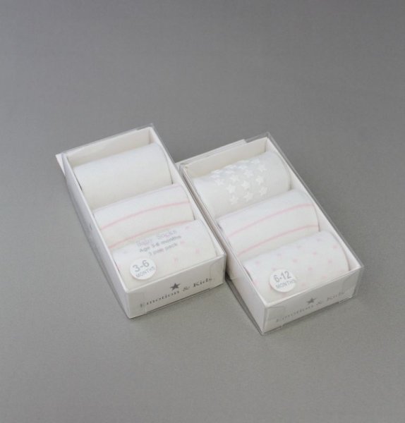 画像2: [OUTLET] アウトレット Emotion&Kids(エモーション＆キッズ)  女の子の赤ちゃん用ソックス1(3〜6か月) (2)