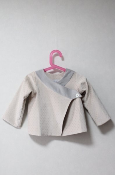 画像2: 【SALE!!30%OFF!!】 Eponime(エポニーム) シルバードットジャケット(グレー)12か月1歳75cm (2)