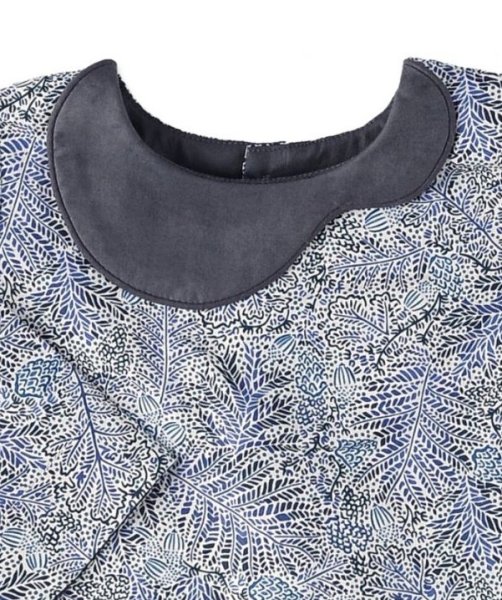 画像3: 【SALE!!30％OFF!!】 Eponime(エポニーム) 襟元切替長袖ワンピース(リバティプリント)4歳100cm (3)