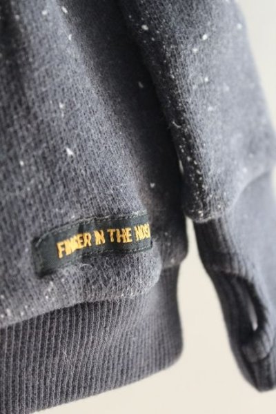 画像4: Finger in the nose(フィンガーインザノーズ)MARLOWレディースロングスウェットパーカー(グレーネイビー)166cm (4)