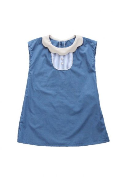 画像3: ハリトイト 雲のスカラップ チュニックワンピース120-130cm (3)