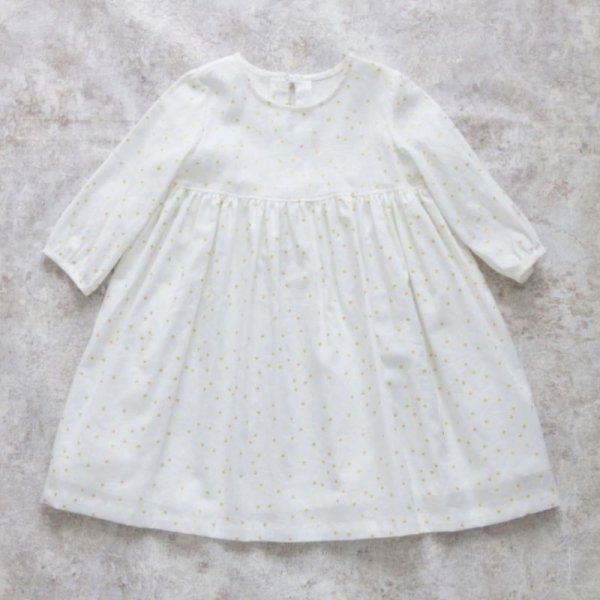 画像2: ハリトイト 星の綿麻プルオーバーワンピース(スター)90-110cm (2)